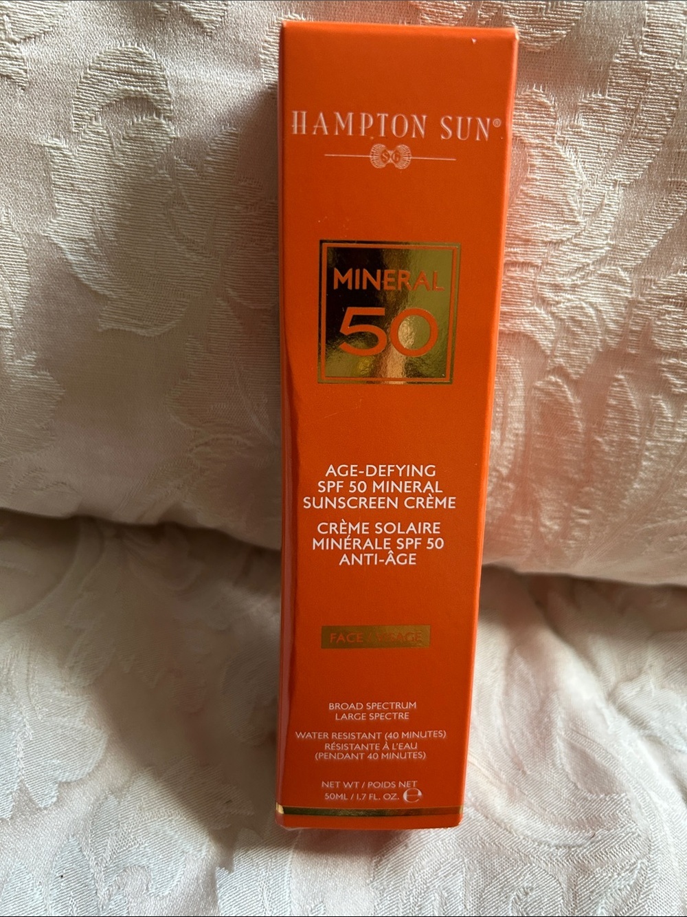 Hampton Sun Mineral 50 Age-Defying SPF 50 Face Sunscreen Creme NIB